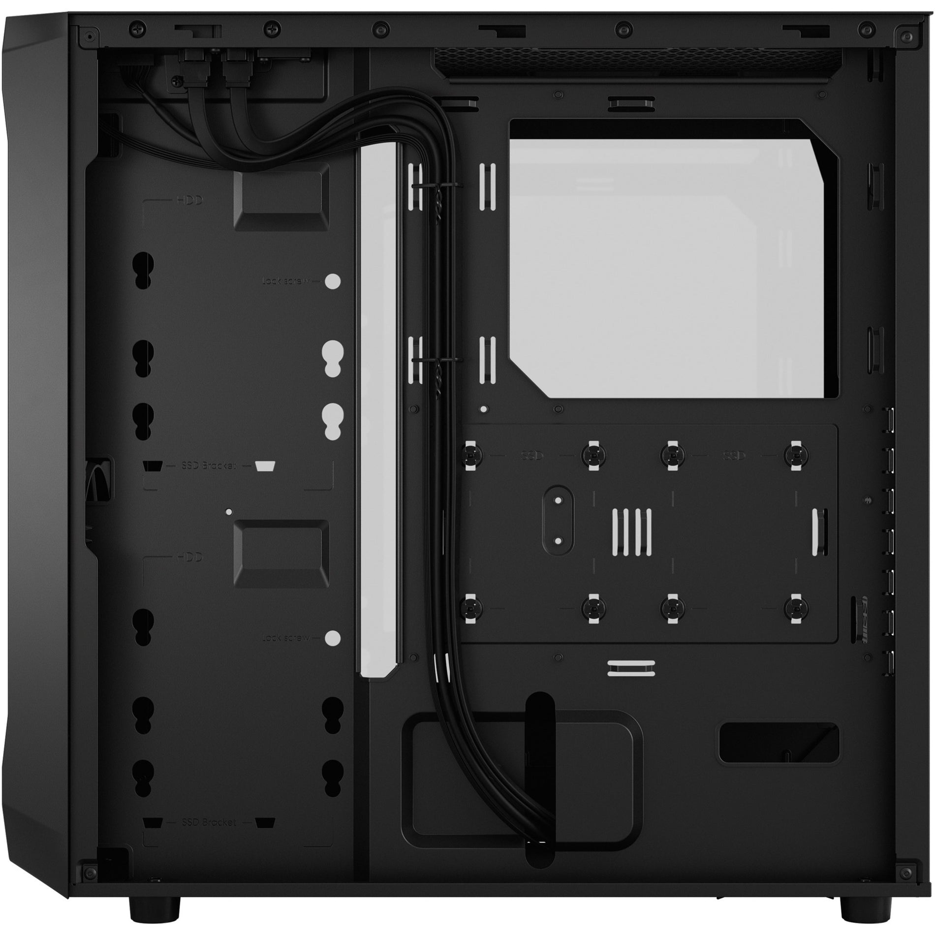 Fractal Design FD-C-FOC2A-01 เคสคอมพิวเตอร์ Focus 2 ทาวเวอร์ สีดำ เหล็ก ตะแกรง กระจกเทมเปอร์ การรับประกัน 2 ปี