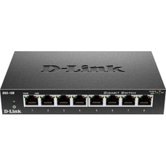 D-Link DGS-108 未管理的8端口千兆以太网交换机，金属台式机，5年保修，免费技术支持 D-Link 迪联专注提供网络产品和解决方案