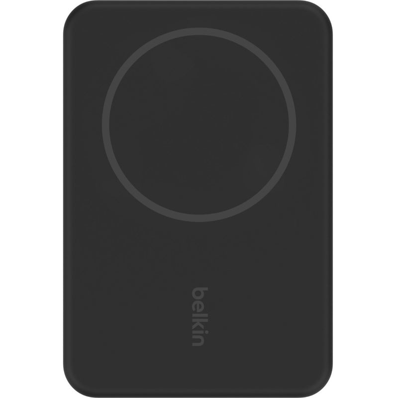 Top view of Belkin magnetic power bank showing MagSafe charging circle