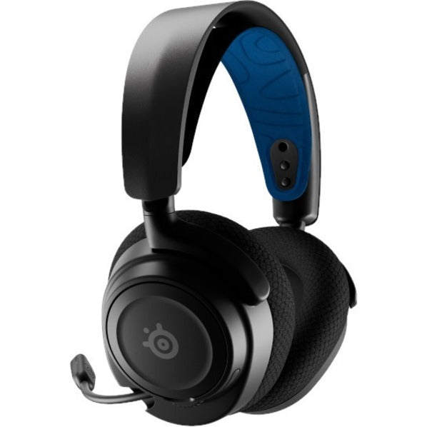 Side view of Arctis Nova 7P displaying adjustable headband and rotating ear cup mechanism-alternate-image4