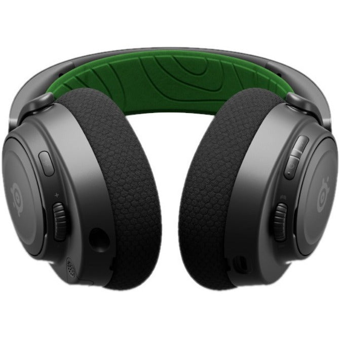 Detail view of Arctis Nova 7X showing adjustable headband and ear cup mechanisms-alternate-image5