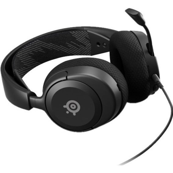 Side profile of Arctis Nova 1 headset showing retractable microphone and adjustable headband-alternate-image2