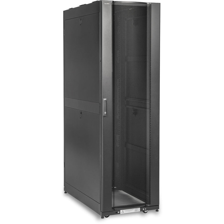 Rocstor Y10E007-B1 SolidRack R3100 Rack 42U Enclosure With Side Panels, Cable Management, Lockable Door, Black