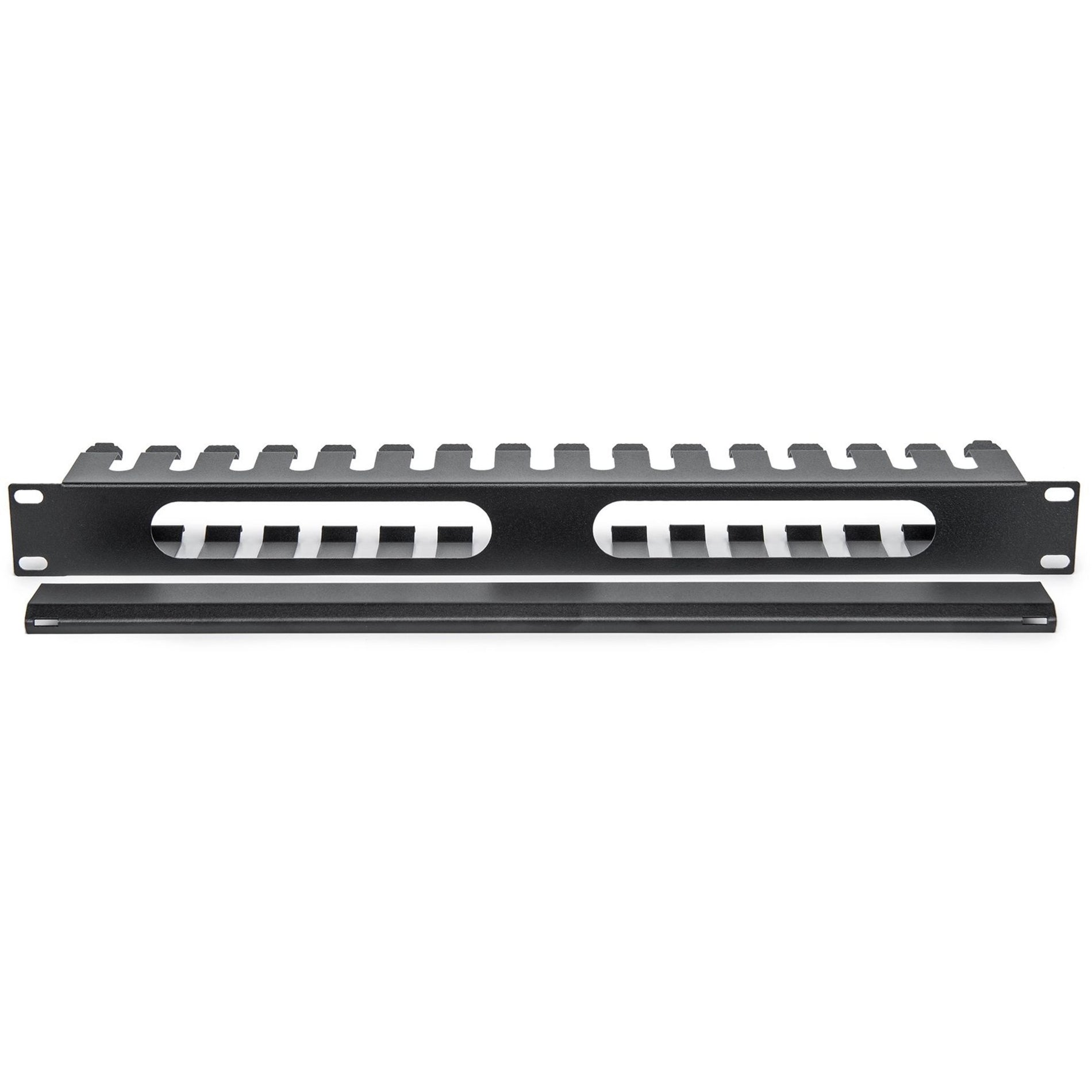 Rocstor Y10E016-B1 Kabelrouten 1U Horizontal Kabelmanager für Standard 19-Zoll-Racks