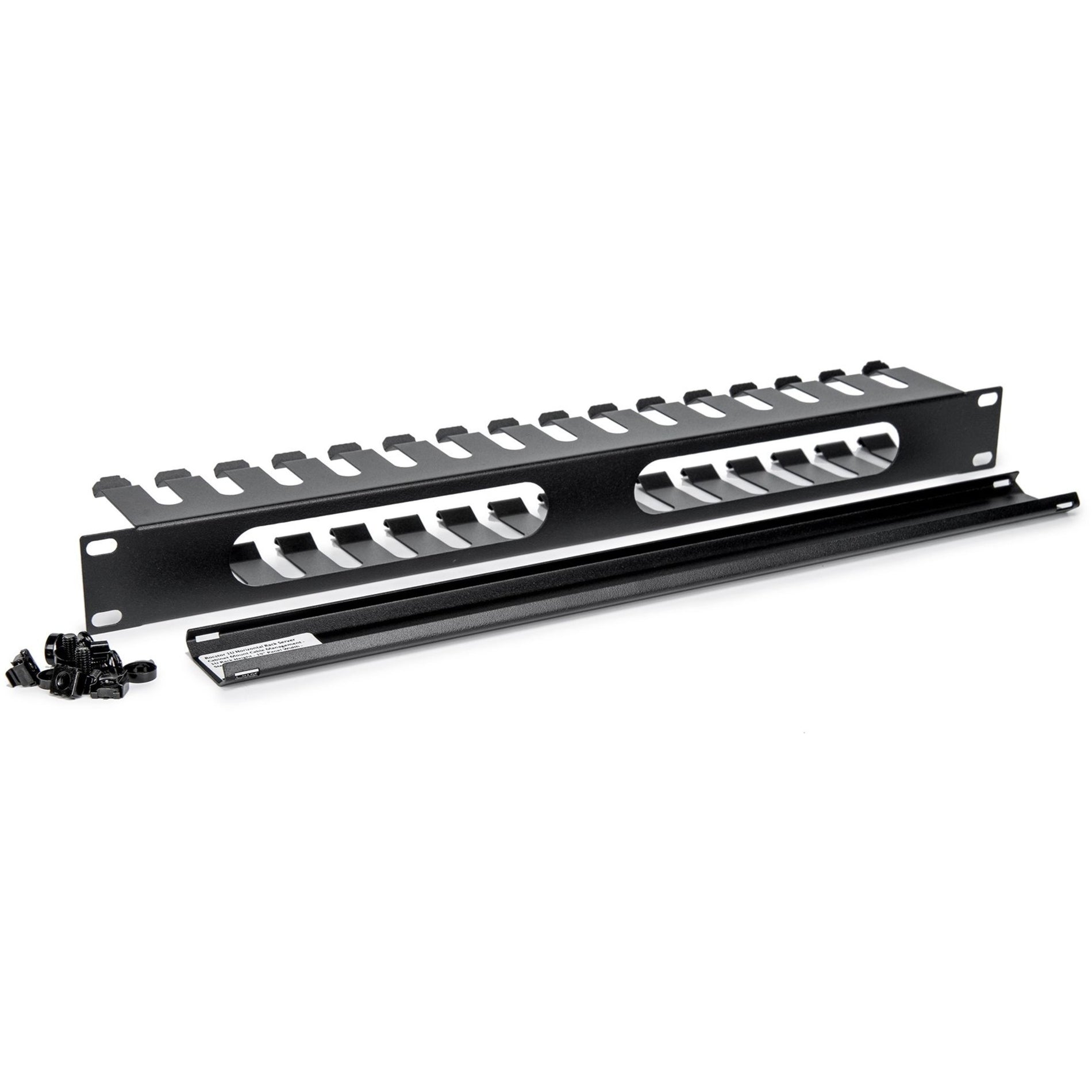 Rocstor Y10E016-B1 Kabelrouten 1U Horizontal Kabelmanager für Standard 19-Zoll-Racks