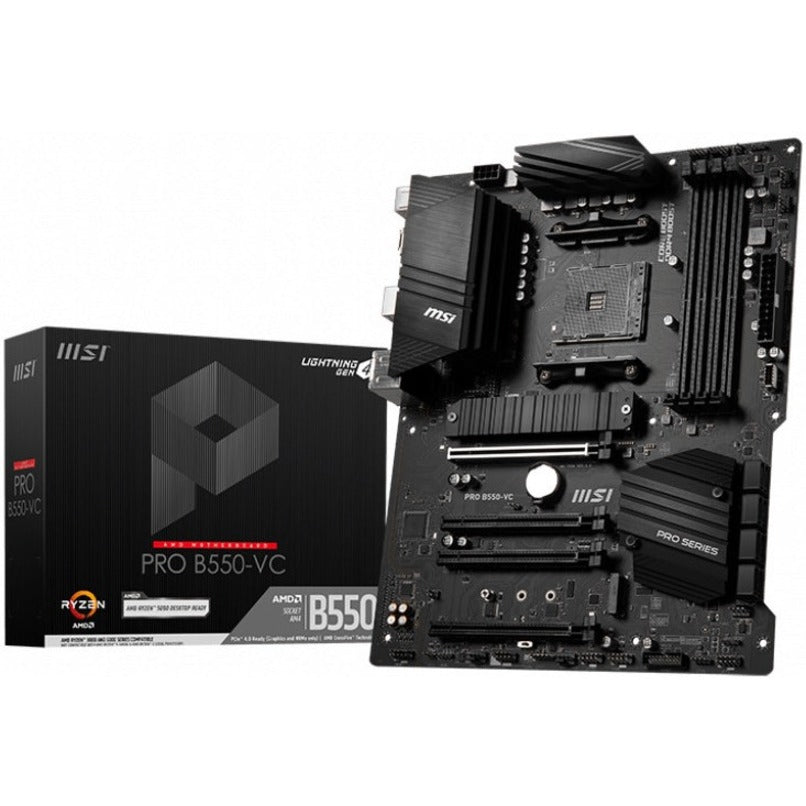 MSI B550PROVC Pro B550-VC Gaming Desktop Motherboard, AMD B550 Chipset, Socket AM4, ATX