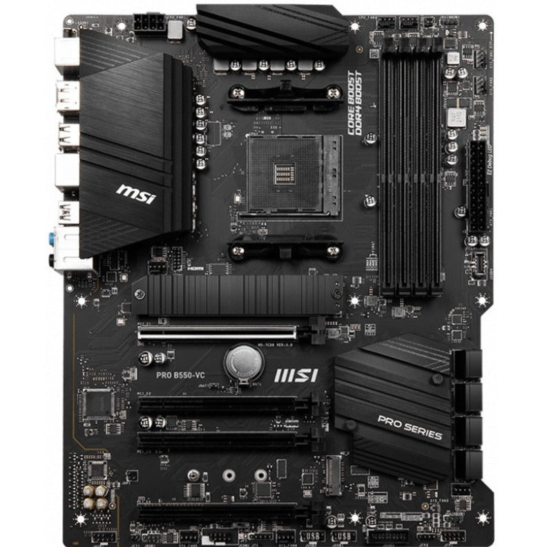 MSI B550PROVC Pro B550-VC Gaming Desktop Motherboard, AMD B550 Chipset, Socket AM4, ATX