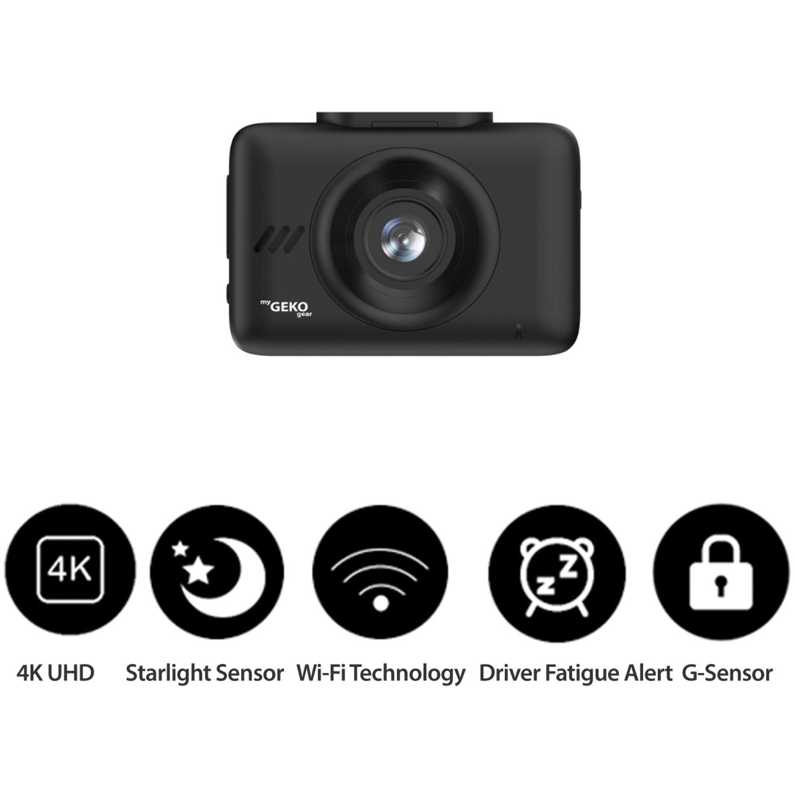 GEKO Moto Snap - Dashboard camera - 1080p / 30 fps - Wireless LAN -  G-Sensor - black