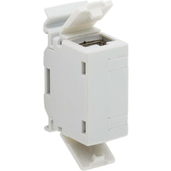 Tripp Lite N235-D01-SH-6A Cat6a Tertutup In-Line DIN-Rail Dapat Dipasang Snap-In Coupler (RJ45 F/F) TAA Adaptor Jaringan