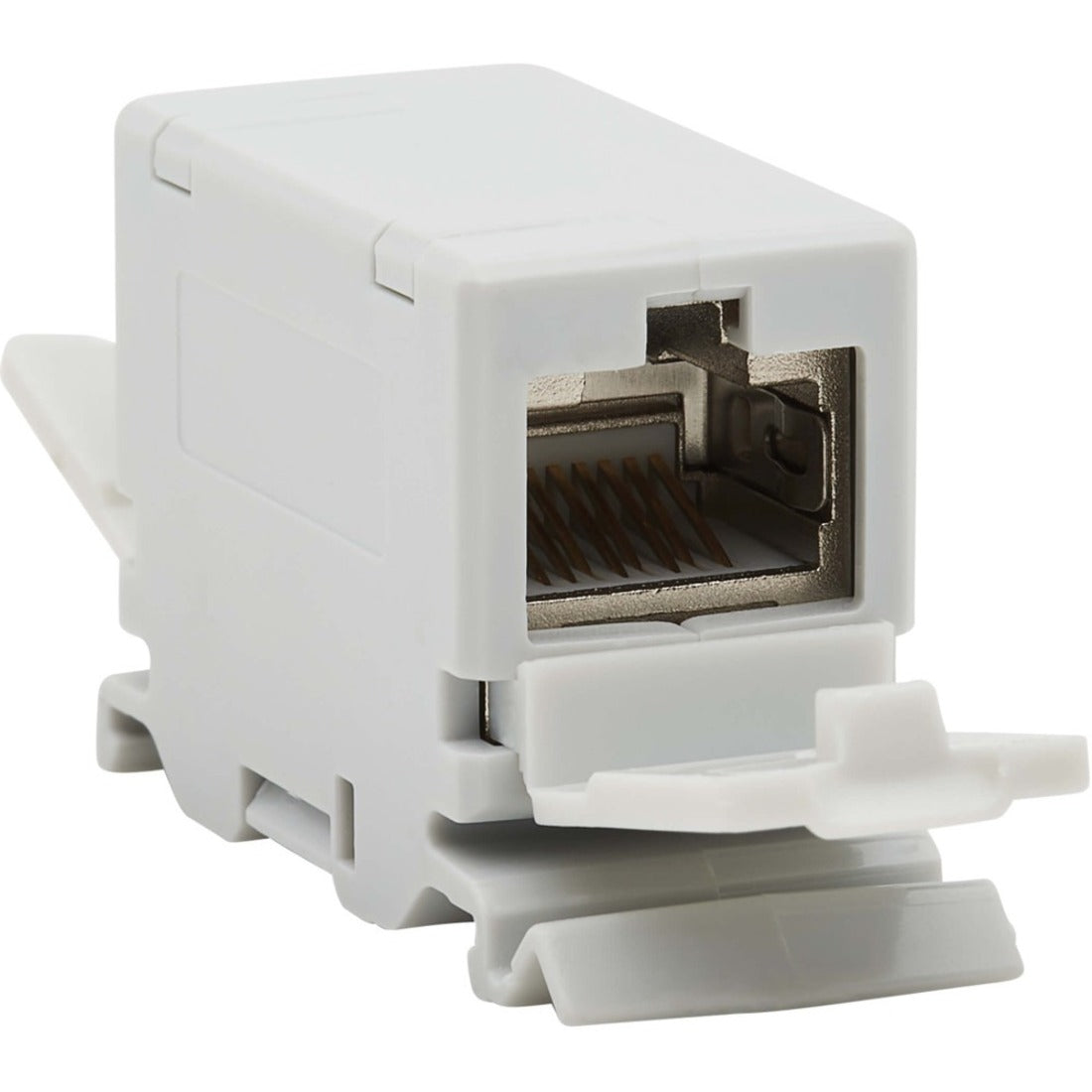 Tripp Lite N235-D01-SH-6A Cat6a 屏蔽 直通 DIN 轨道可安装 快卸式 连接器 (RJ45 F/F) TAA 网络 适配器 品牌名称：Tripp Lite 品牌名称翻译：特力品