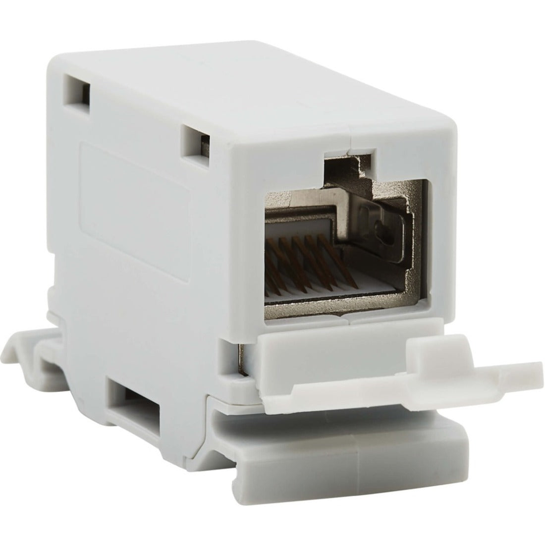 Tripp Lite N235-D01-SH-6A Cat6a 屏蔽 直通 DIN 轨道可安装 快卸式 连接器 (RJ45 F/F) TAA 网络 适配器 品牌名称：Tripp Lite 品牌名称翻译：特力品