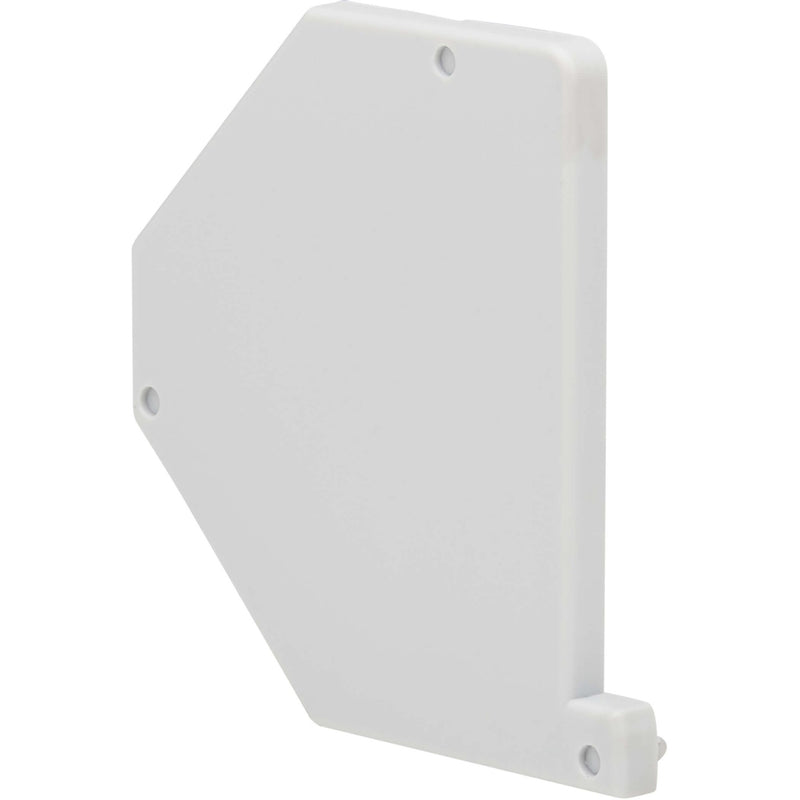 Side profile view of DIN-rail enclosure right cover showing angular design