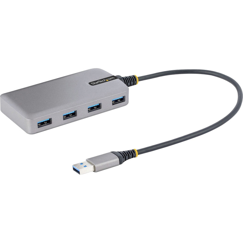 StarTech.com 4-port USB 3.2 hub in space gray with attached USB-A cable