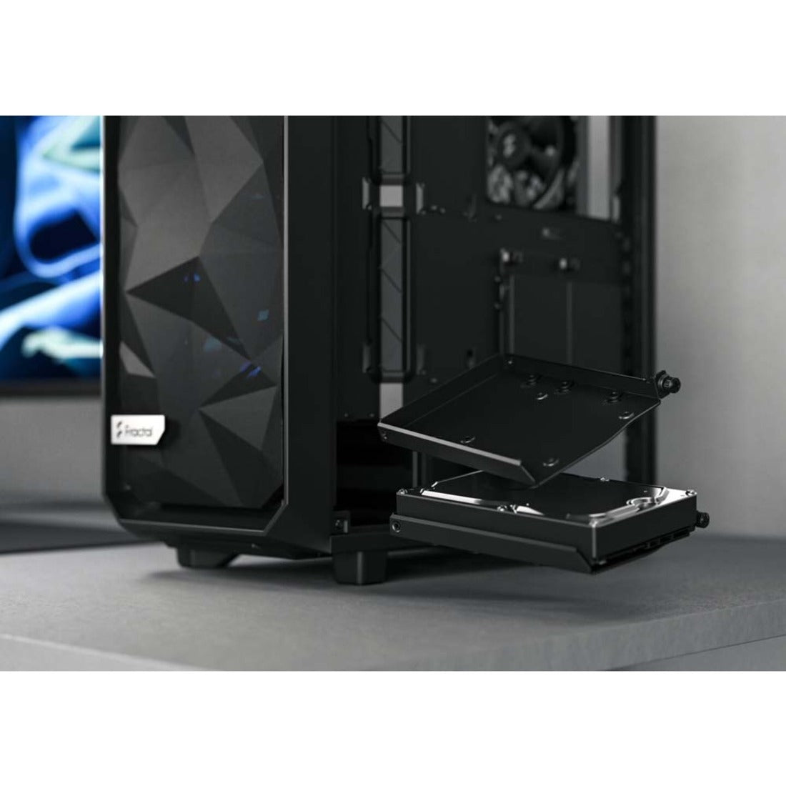 Fractal Design FD-C-MEL2C-03 Meshify 2 Compact Lite Computer Case, Mid-tower, Steel and Tempered Glass, Black