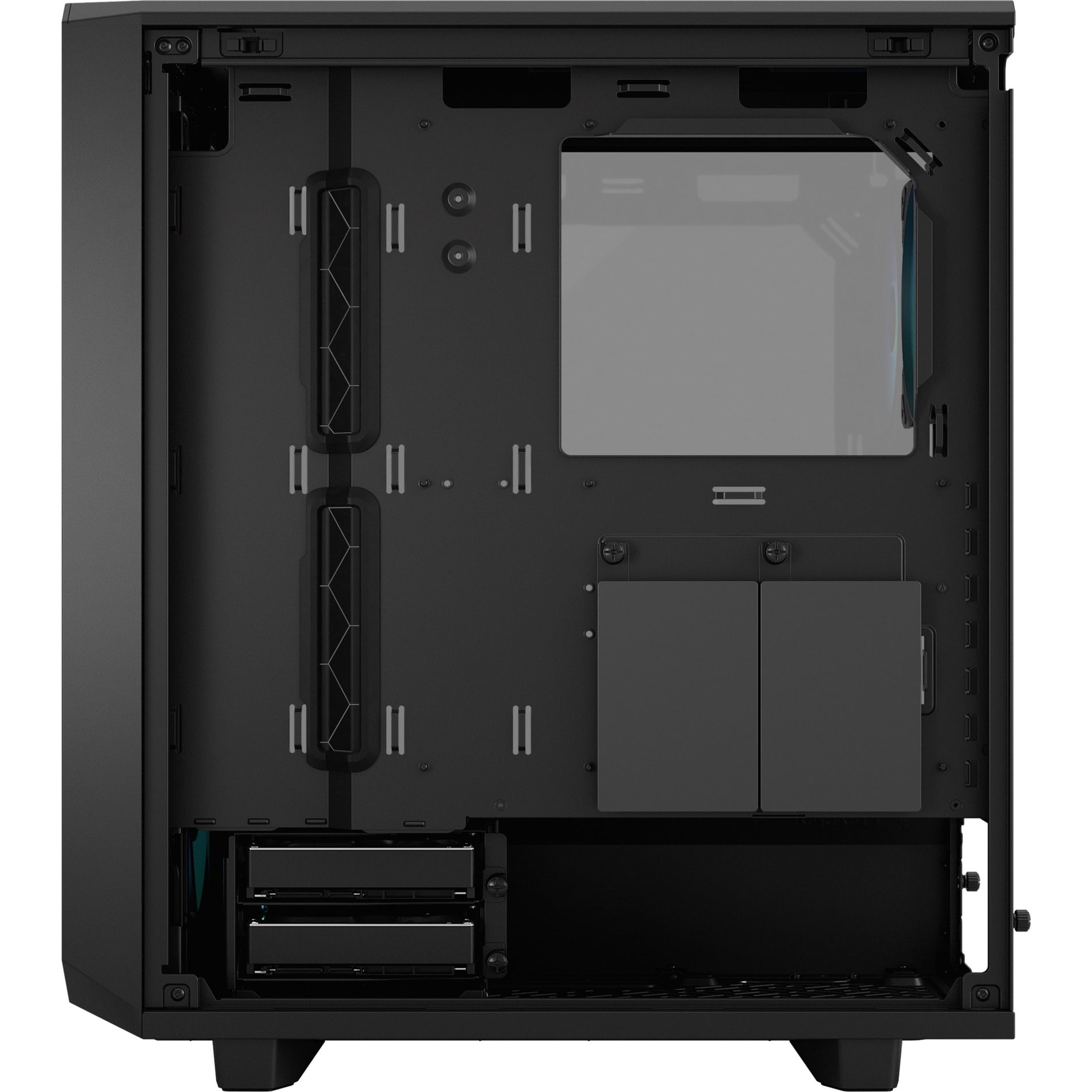 Fractal Design FD-C-MEL2C-05 Meshify 2 Compact Lite Computer Case, Mid-tower, Steel, Tempered Glass, Black