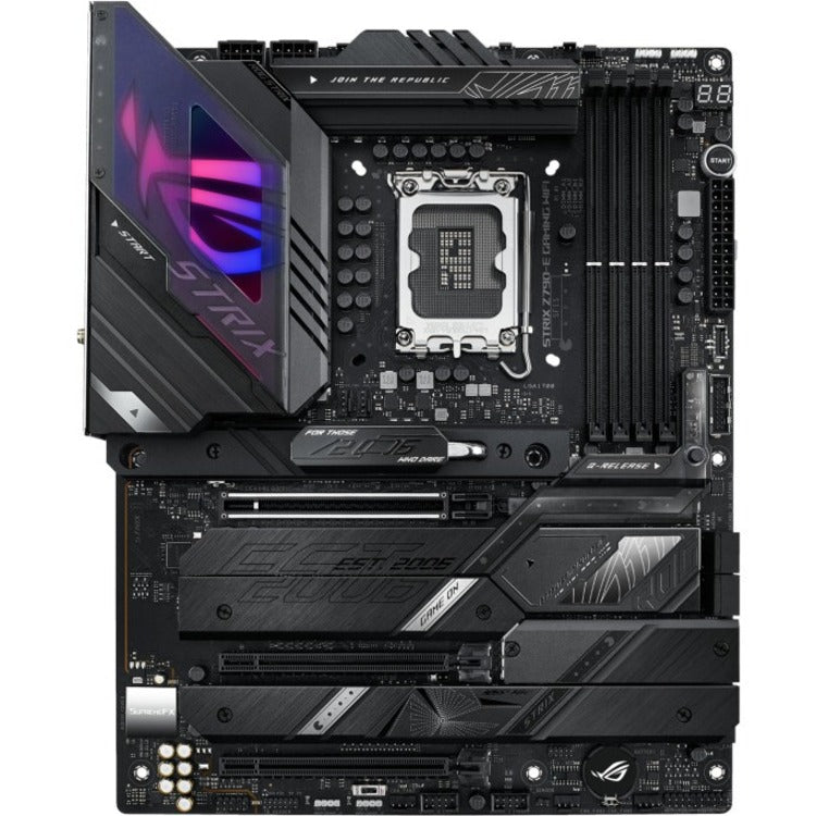 Asus ROG ROGSTRIXZ790-EGAMINGWIFI STRIX Z790-E Gaming WIFI Gaming Desktop Motherboard - Intel Z790 Chipset - Socket LGA-1700 - ATX, DDR5 SDRAM, 128GB Memory, PCI Express 5.0, HDMI 2.1, Thunderbolt 4, Bluetooth 5.3, Wireless LAN