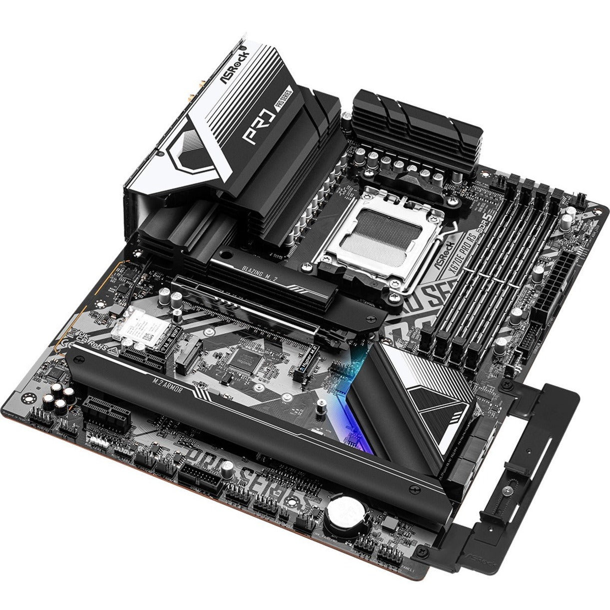 ASRock X670E Pro RS X670E PRO RS Gaming Desktop Motherboard AMD Ryzen 7 DDR5 SDRAM ATX Form Factor