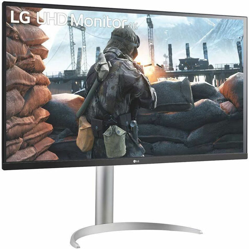 Front view of LG monitor displaying detailed gaming scene