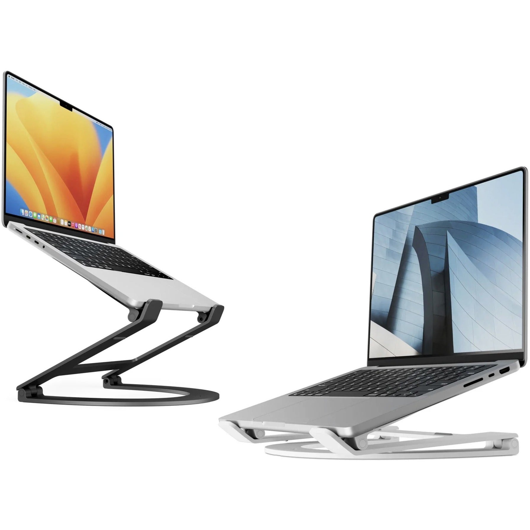 Twelve South TS-2202 Curve Flex Notebook Stand, Foldable, Portable, Height Adjustable, Matte White