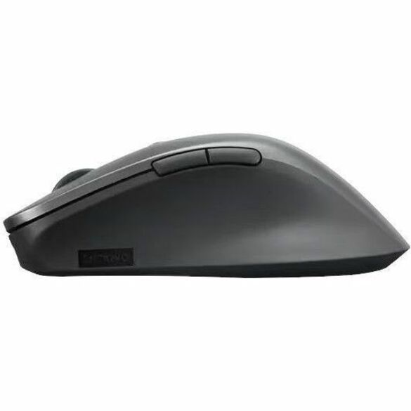 Side profile view of Lenovo Professional Bluetooth Mouse showing ergonomic curves and button placement