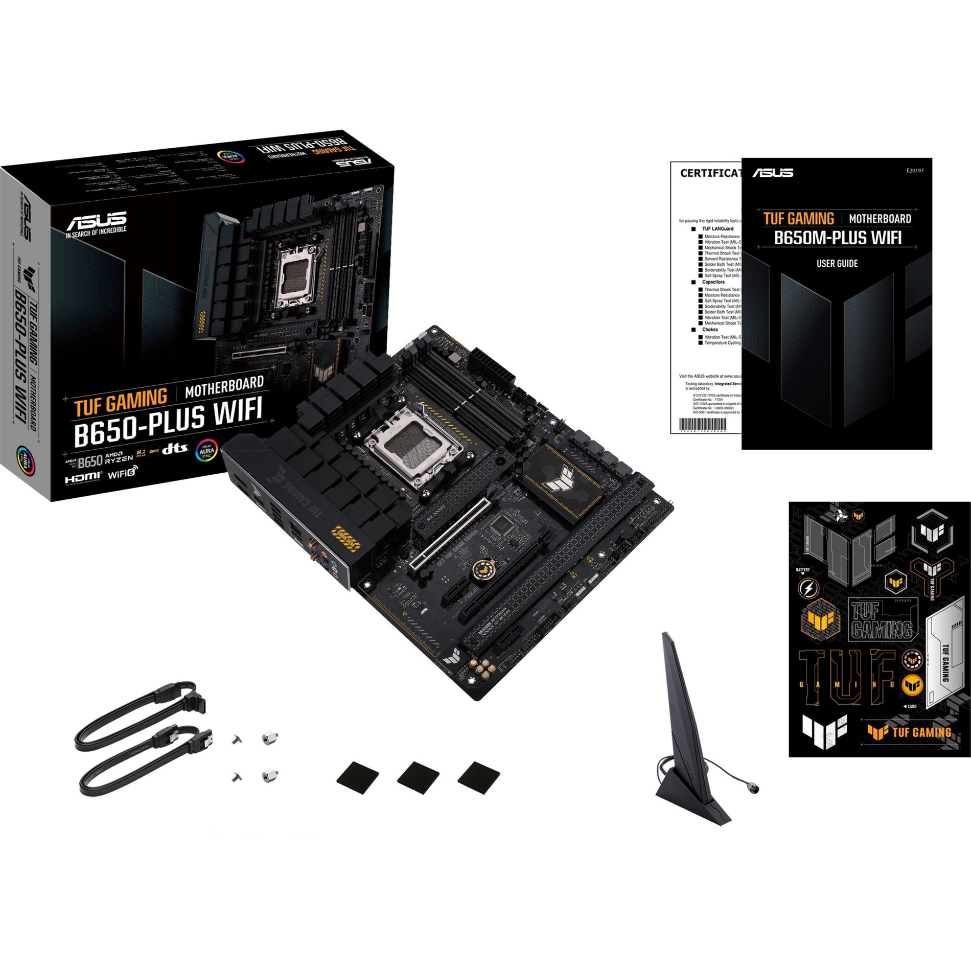 ASUS TUF GAMING B650-PLUS WIFI Gaming Desktop Motherboard - AMD B650  Chipset - Socket AM5 - ATX, High Performance and Reliable Motherboard for  Gaming ...