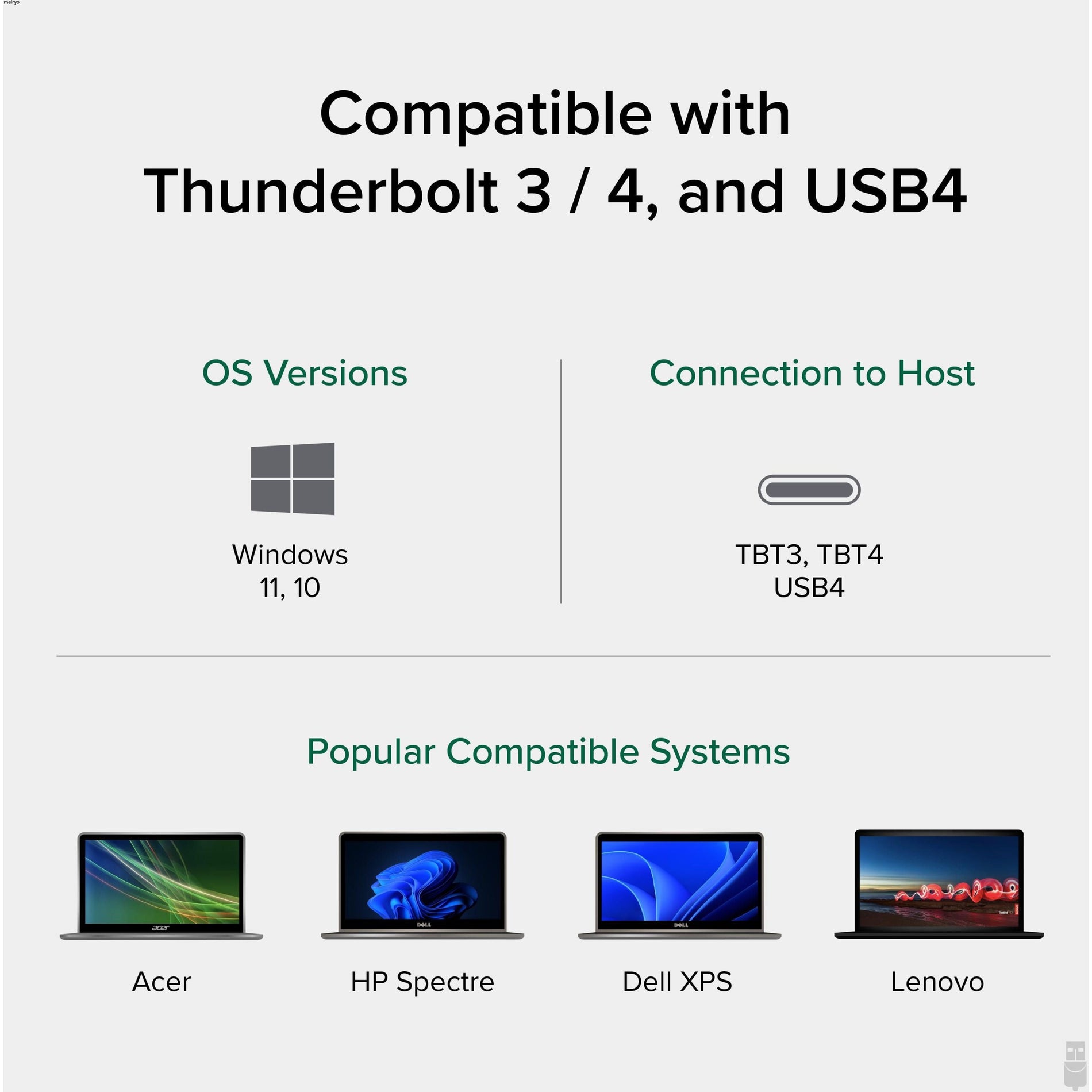 Plugable TBT-TRAN Thunderbolt 4 Data Transfer Cable, 6.56 ft, 40 Gbit/s, USB4 Thunderbolt 4