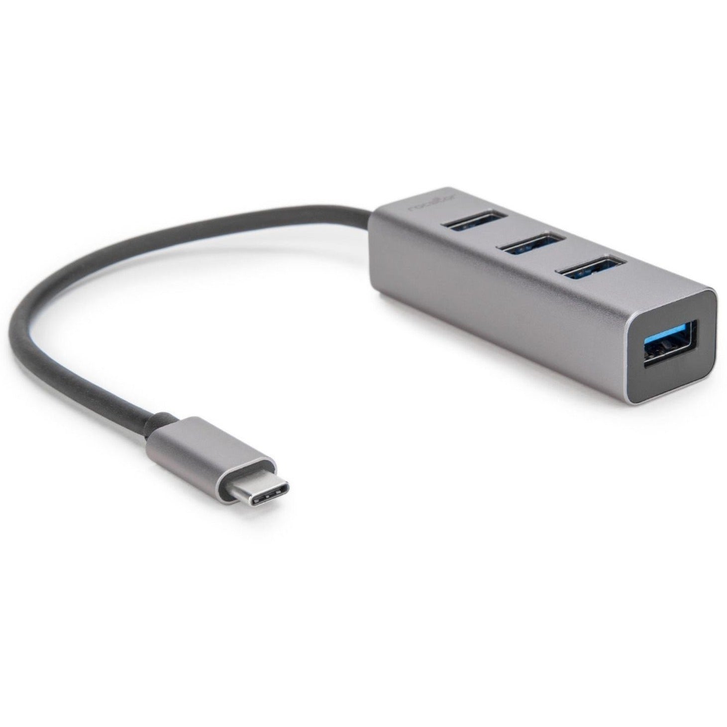 Rocstor Y10A228-A1 Portable 4 Port USB C Hub, 4 USB 3.0 Ports, ChromeOS/Windows/macOS/Linux Compatible