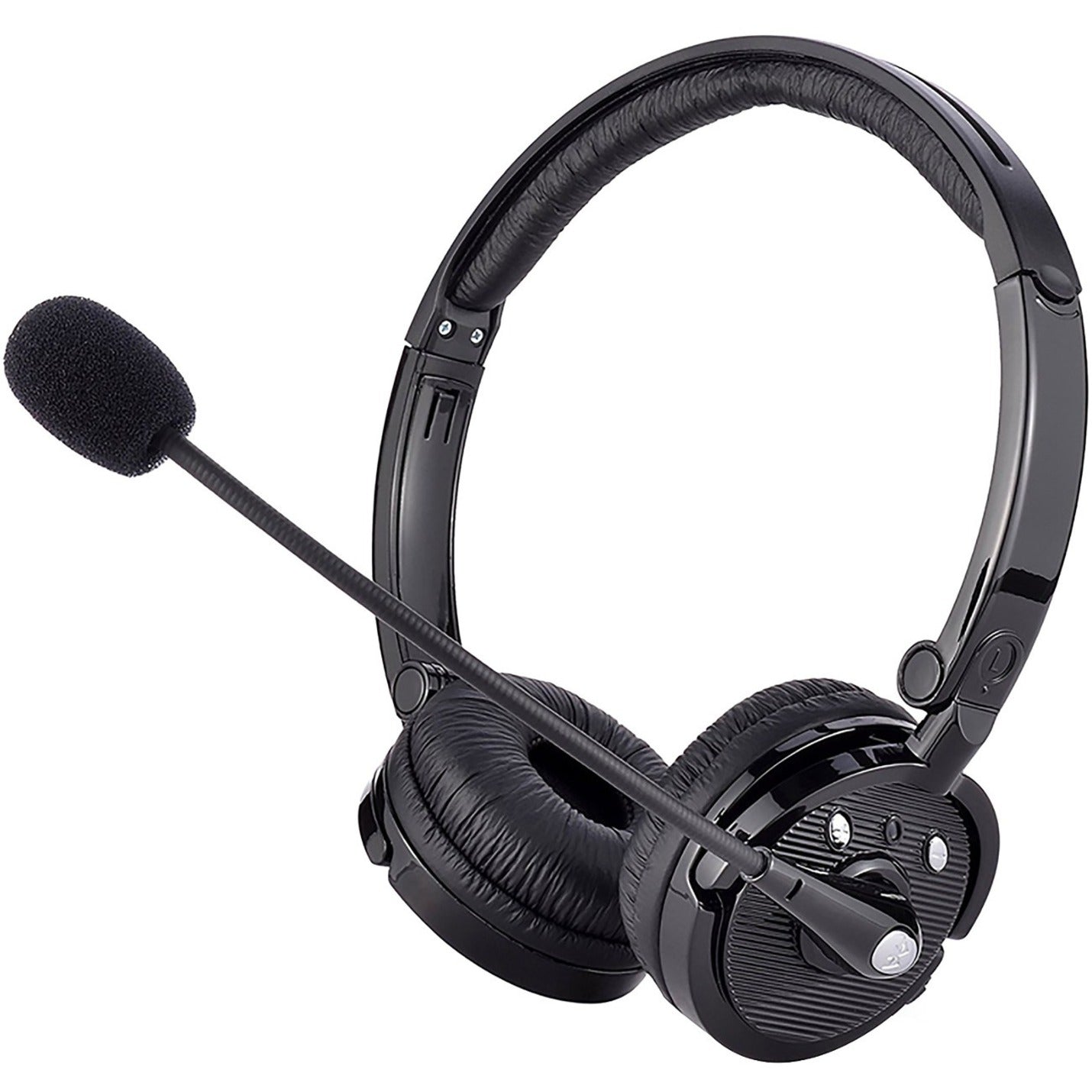 Urban Factory Bluetooth headset with adjustable boom microphone and cushioned ear cups, side view-alternate-image1