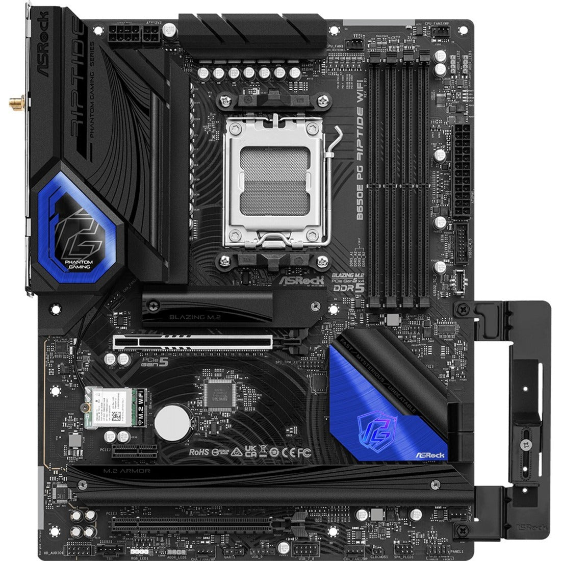 ASRock Gaming Desktop Motherboard B650E PG RIPTIDE WIFI, AMD B650 AM5 MB