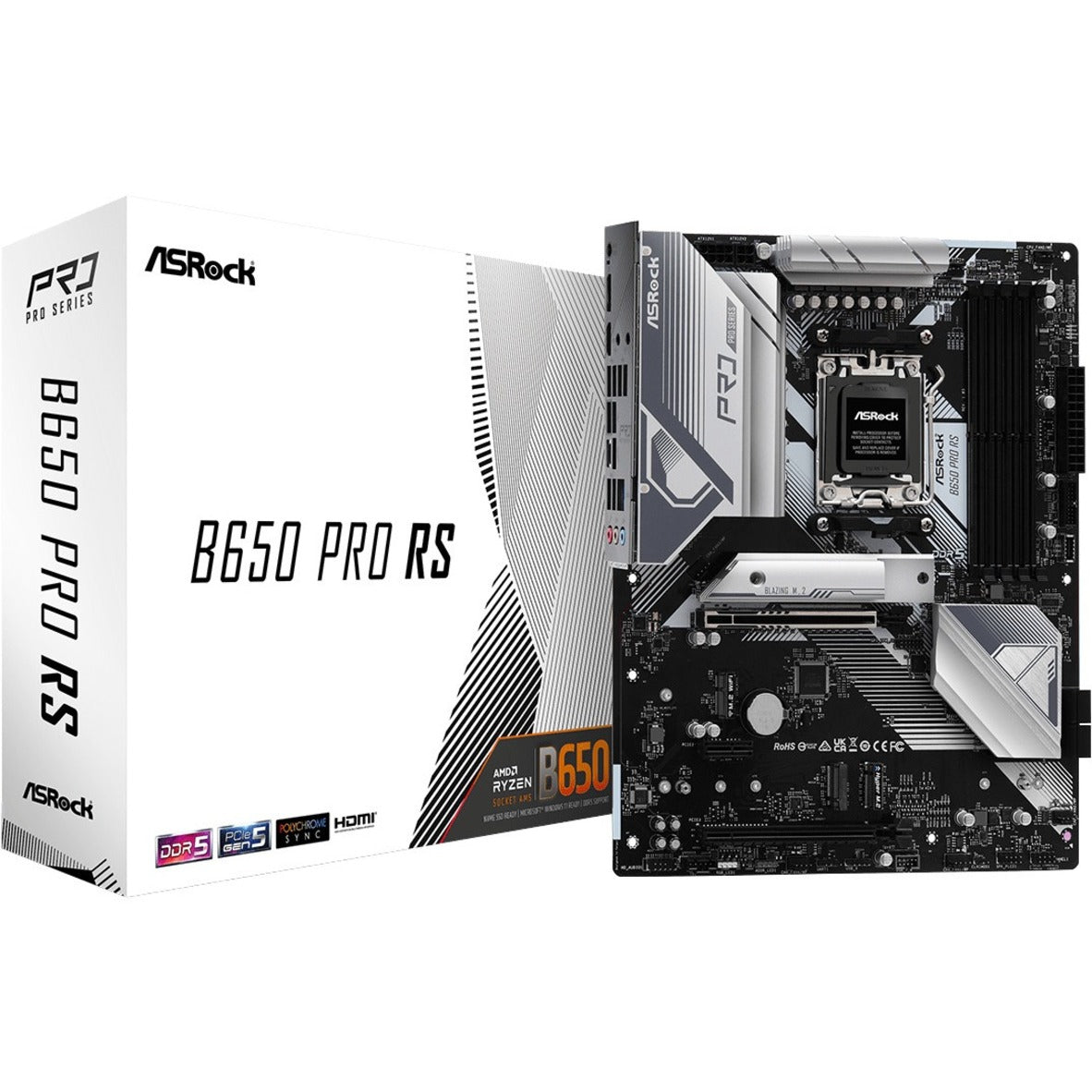 ASRock B650 PRO RS Gaming Desktop Motherboard B650 PRO RS, AMD B650 AM5 ATX MB