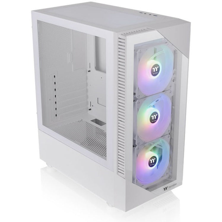 Thermaltake CA-1X3-00M6WN-00 View 200 TG ARGB Snow Mid Tower Chassis, White, 3 Year Warranty