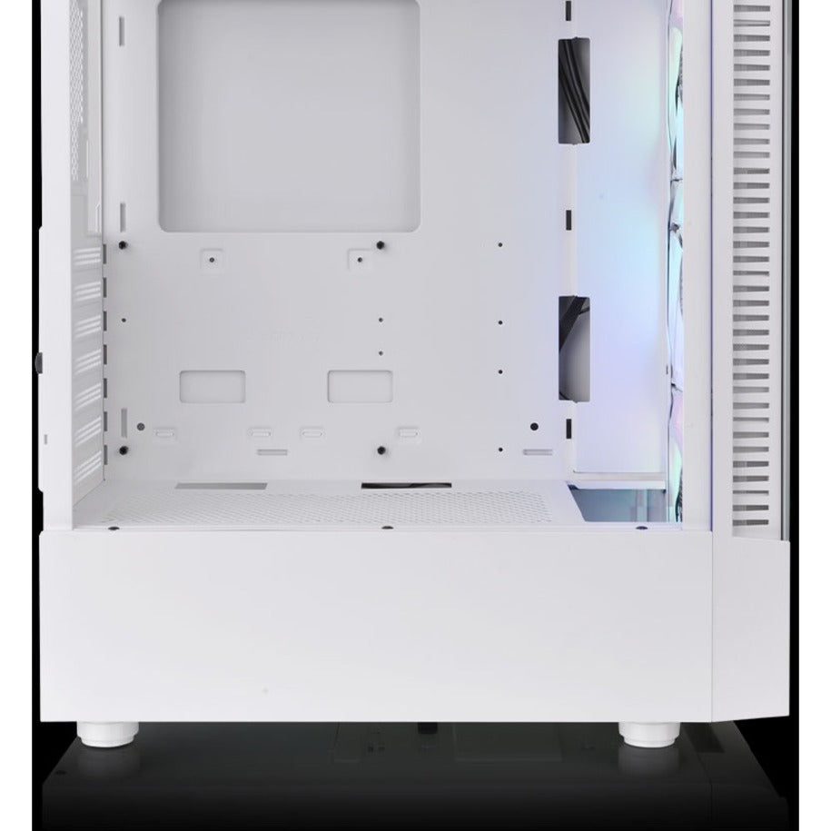 Thermaltake CA-1X3-00M6WN-00 View 200 TG ARGB Snow Mid Tower Chassis, White, 3 Year Warranty