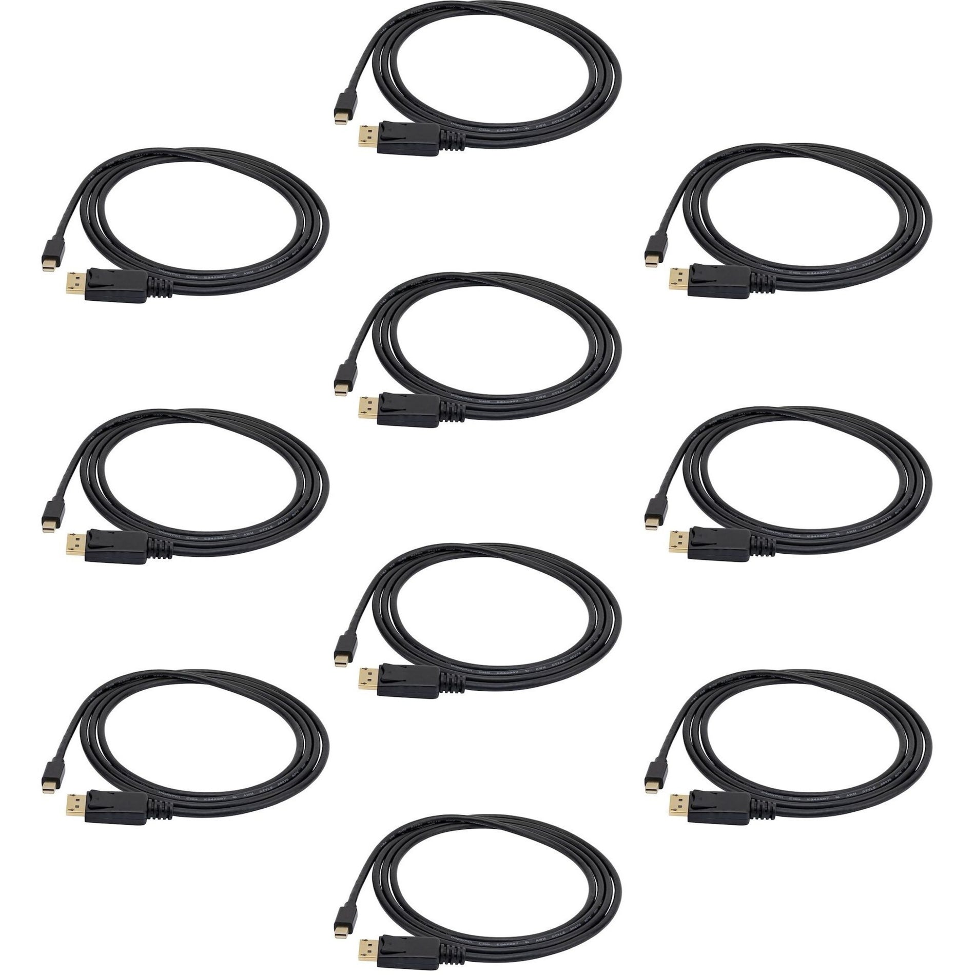 Array of ten identical Mini DisplayPort to DisplayPort cables-alternate-image7