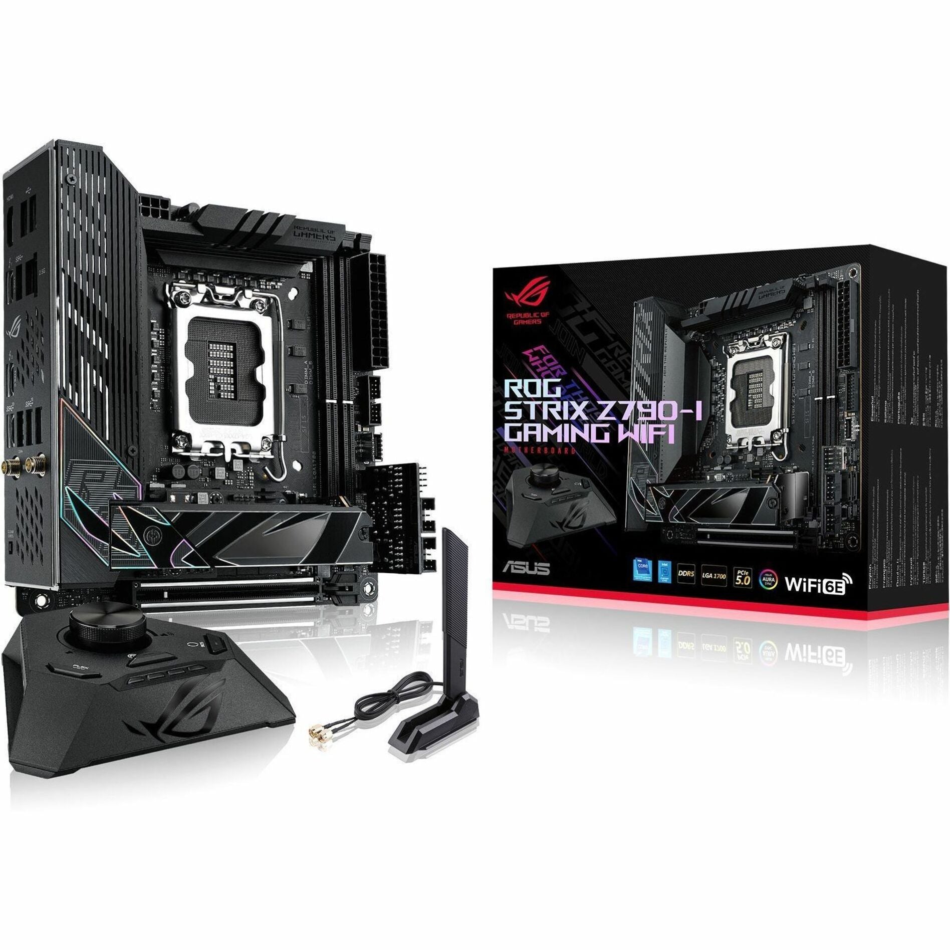 Asus ROG ROG STRIX Z790I GAMI STRIX Z790I GAMI Gaming Desktop Motherboard, Mini ITX, Intel Z790 Chipset, Socket LGA-1700