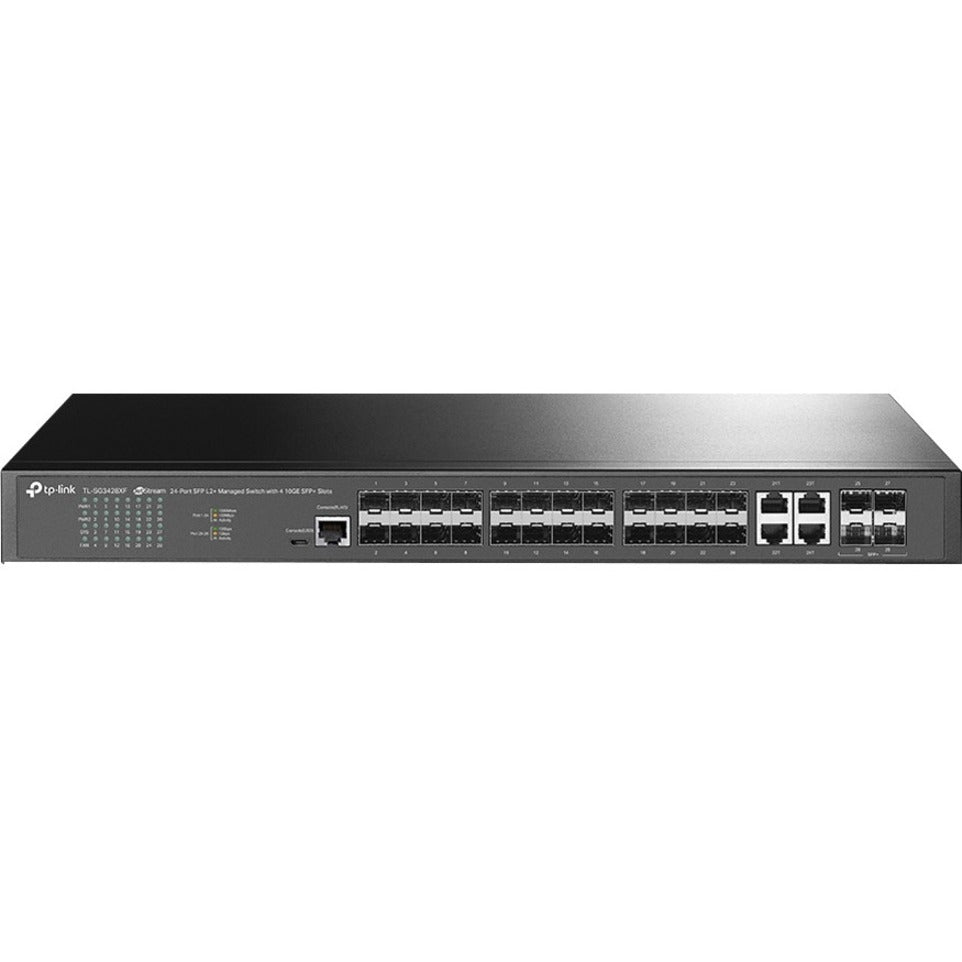 TP-Link TL-SG3428XF JetStream 24-Port SFP L2+ Managed Switch with 4 10GE SFP+ Slots, Limited Lifetime Protection