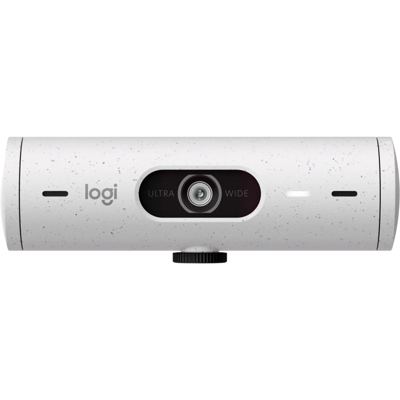 Close-up view of Logitech BRIO 505 webcam lens system