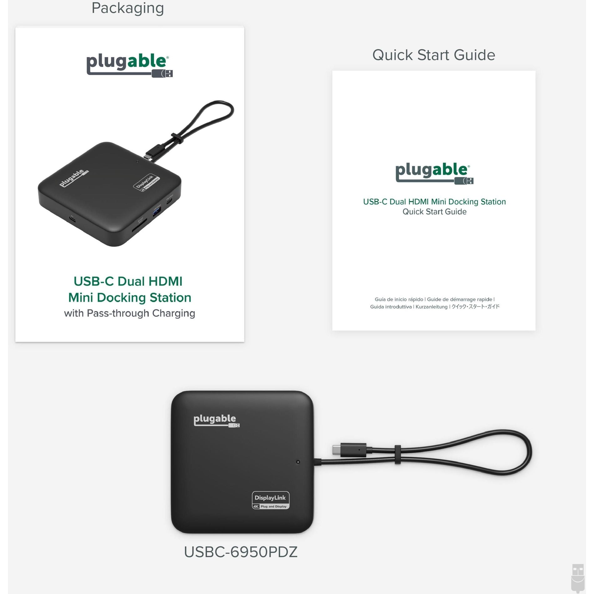 Product packaging contents including docking station and quick start guide-alternate-image7