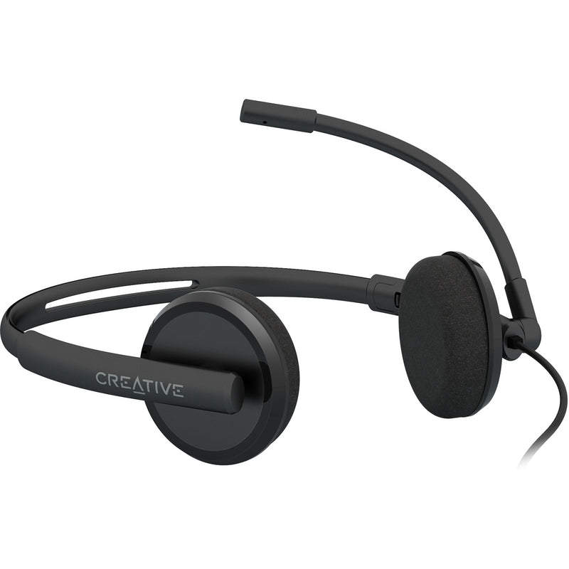 Angled view of Creative HS-220 headset showing design details