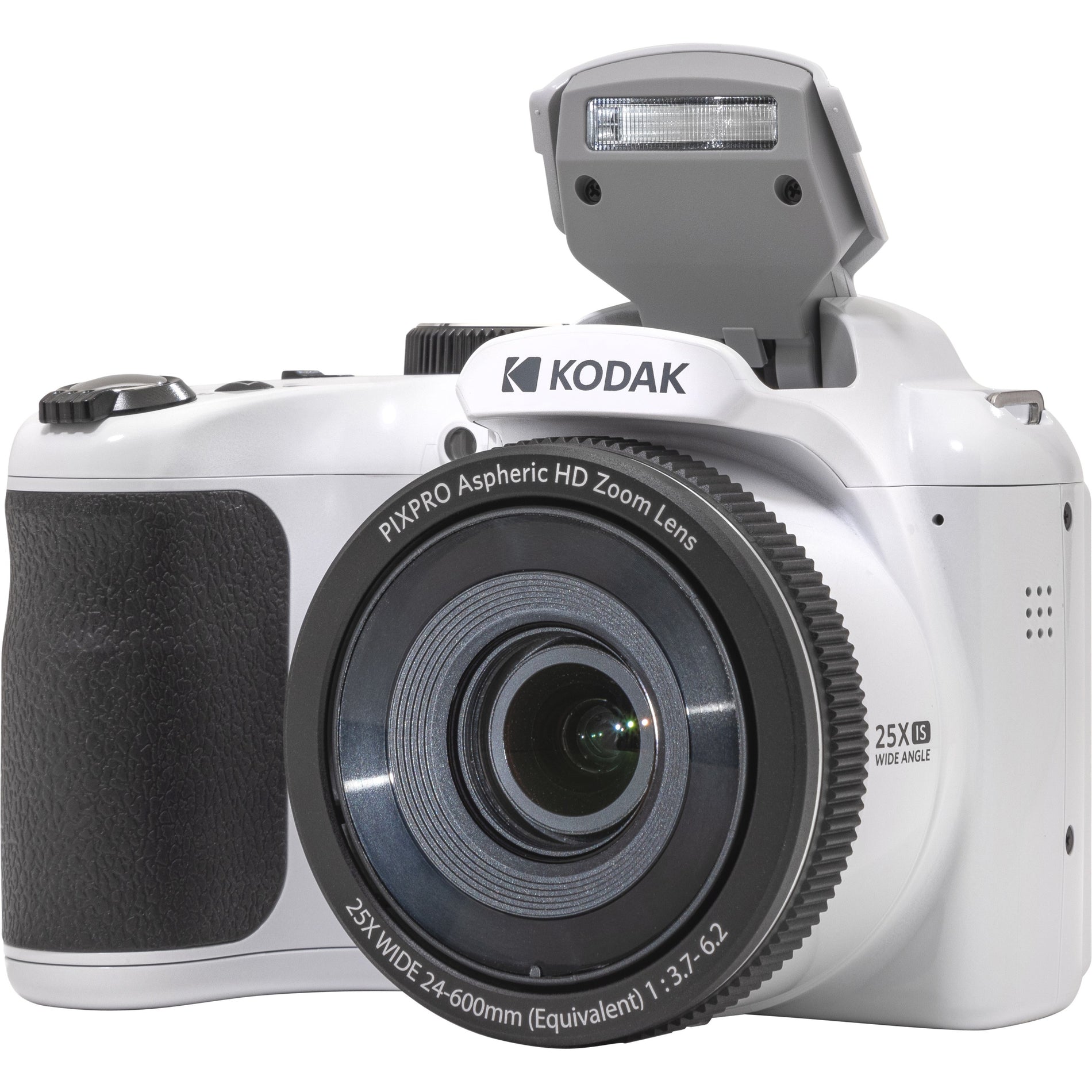 Kodak AZ255-WH PIXPROコンパクトカメラ、16.4MP、25倍光学ズーム、フルHDビデオ、猫と犬の検出 Kodak（コダック）