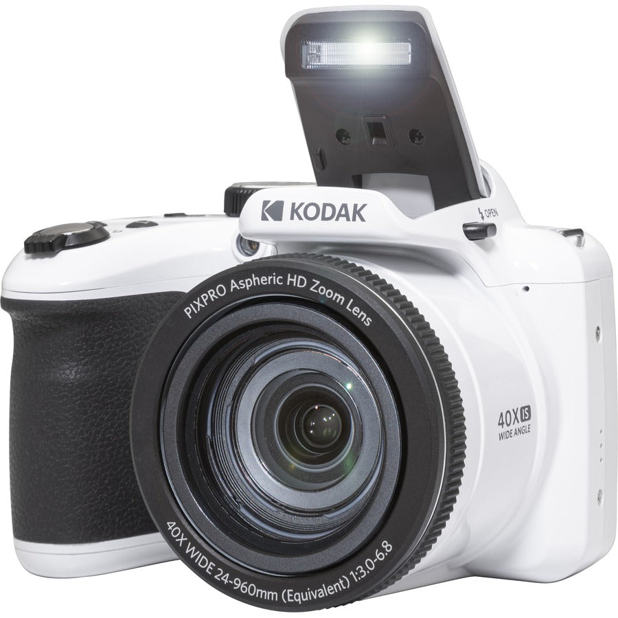 Kodak AZ405-WH PIXPRO Compact Camera, 20.7MP, 40x Optical Zoom, Full HD Video, White