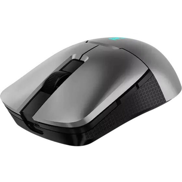 Angled view of Lenovo Legion M600s gaming mouse showing streamlined design