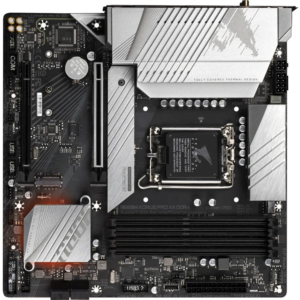 Aorus B660MAPROAXDDR4 Ultra Durable B660m Pro Ax Ddr4 Gaming Desktop Motherboard - Intel B660 Chipset, LGA-1700, Intel Optane Memory Ready