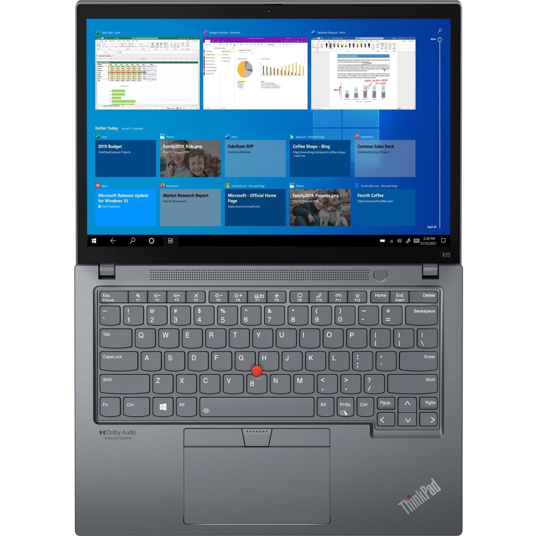 Lenovo 20WK00PPUS ThinkPad X13 Gen 2 13.3" Touch Notebook, Core i5, 16GB RAM, 512GB SSD, Windows 11