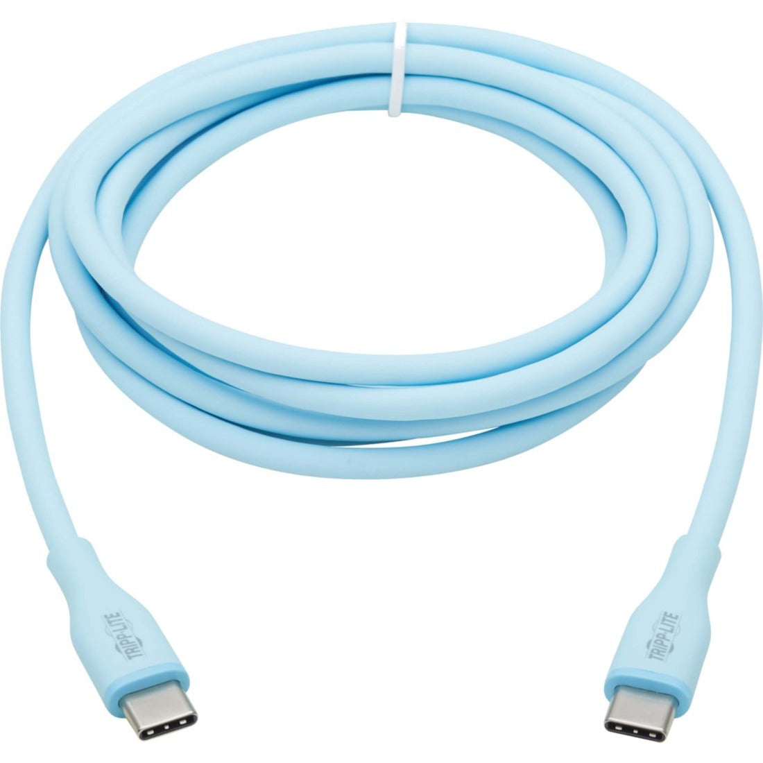 Tripp Lite U040AB-006-CSLB Safe-IT USB-C Data Transfer Cable, 6 ft, Charging, Antibacterial Material, Ultra Flexible, Bendable, Tangle-free, Passive, Fast Charging, Molded, USB-Power Delivery (USB PD)