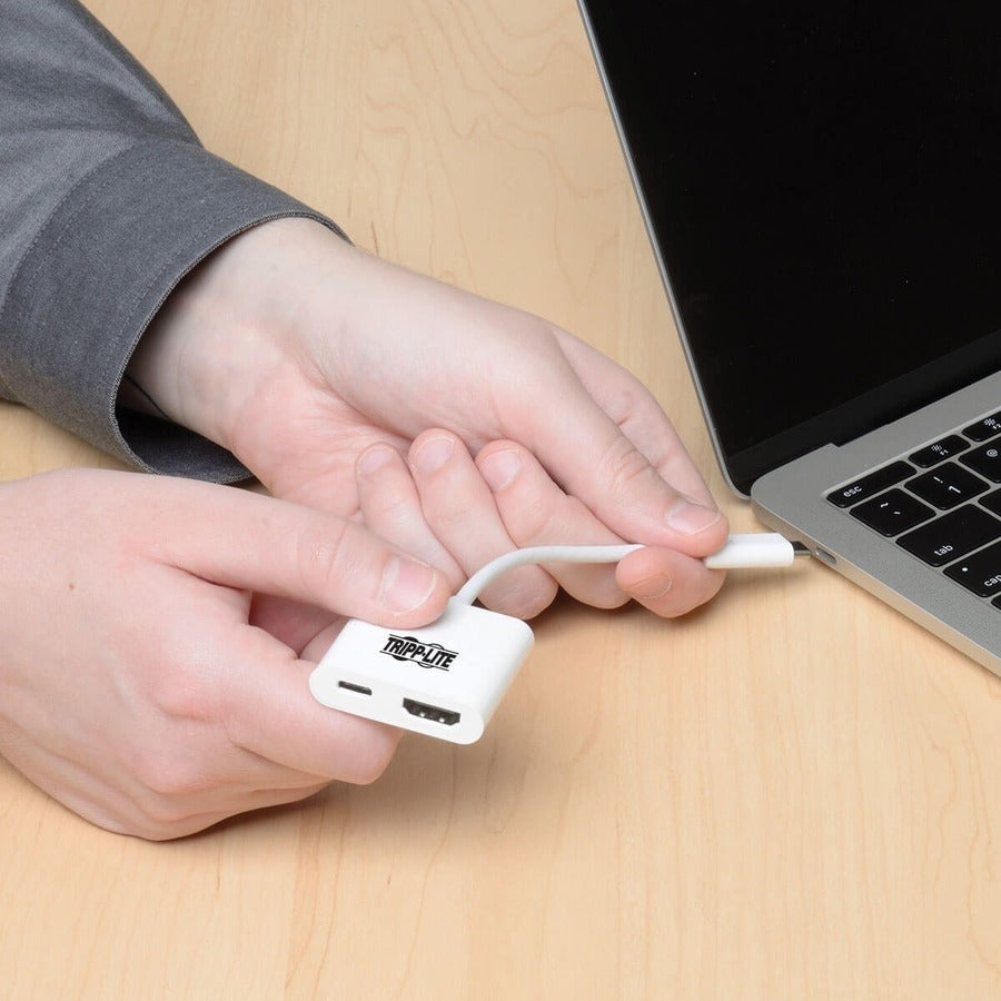 Close-up of adapter being connected to a laptop USB-C port-alternate-image14