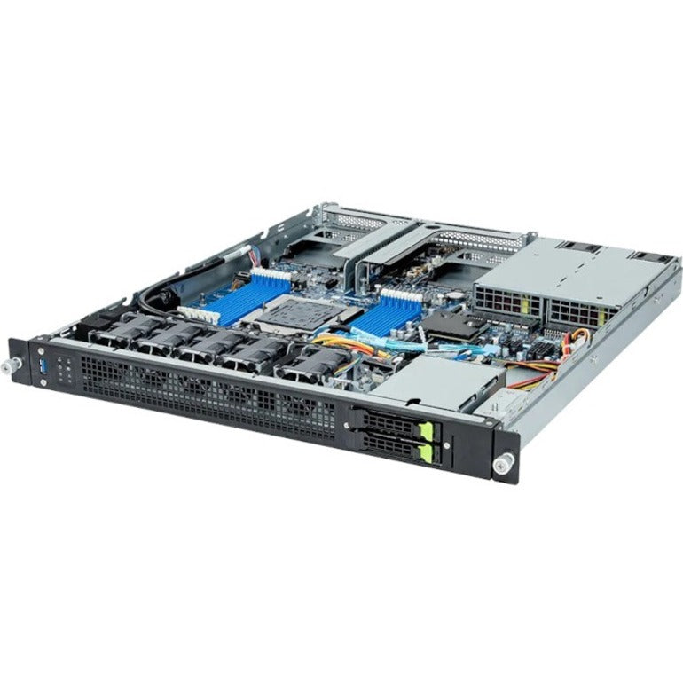 Gigabyte E163-Z30 Barebone System - 1U Rack-mountable, Socket SP5 LGA-6096, 256GB Memory, 2x 2.5" Bays, 2x PCI Express x16 Slots, 800W Power Supply