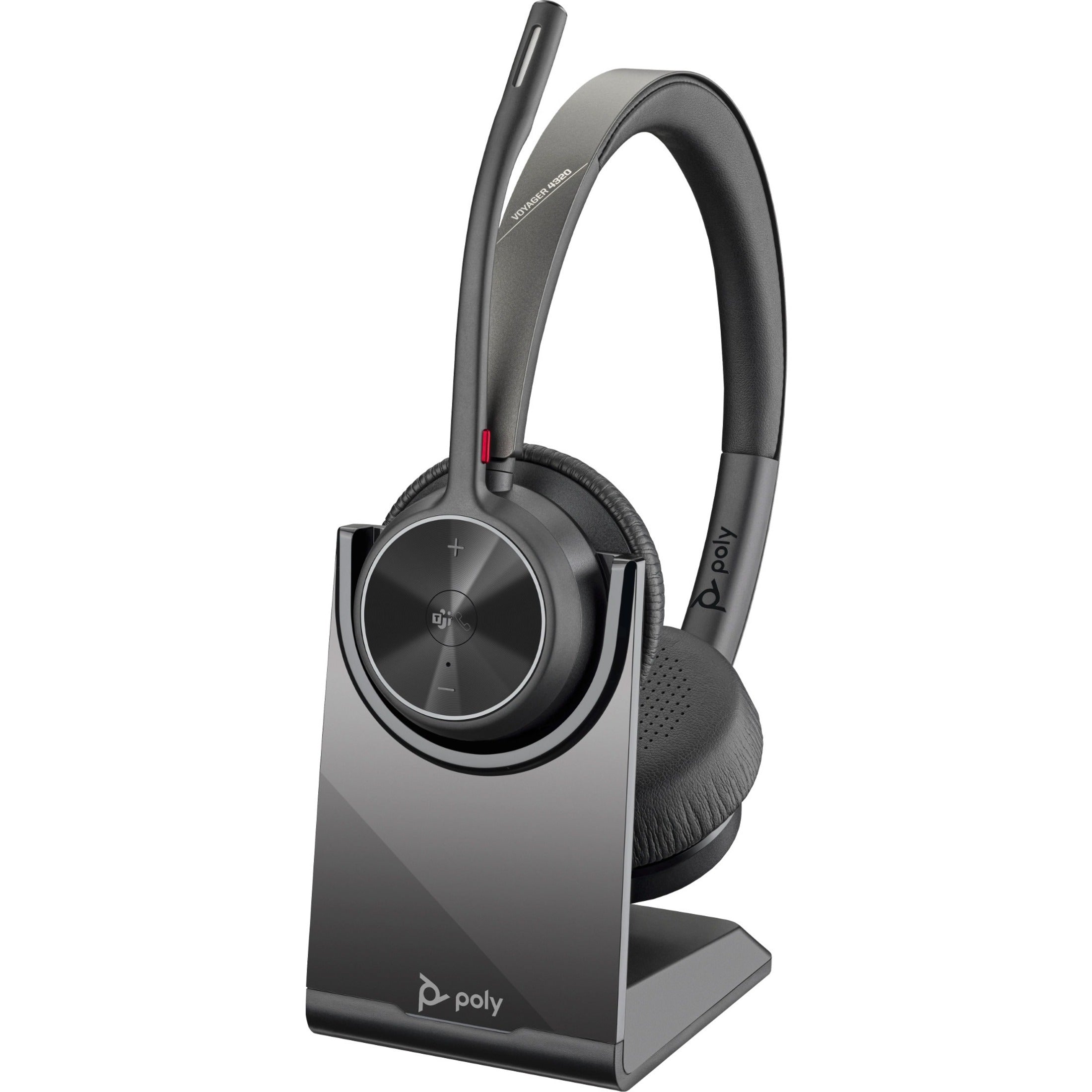 Poly 77Z00AA VOYAGER 4320-M Microsoft Teams Certified Headset With Charge Stand Stereo Bluetooth 5.1 Headset for Music Voice Call PC  폴리 77Z00AA VOYAGER 4320-M Microsoft Teams인증 헤드셋 충전 거치대 함께 음악 음성통화용 스테레오 블루투스 5.1 헤드셋 PC