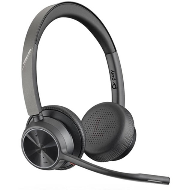 Poly 77Z00AA VOYAGER 4320-M Microsoft Teams Certified Headset With Charge Stand Stereo Bluetooth 5.1 Headset for Music Voice Call PC  폴리 77Z00AA VOYAGER 4320-M Microsoft Teams인증 헤드셋 충전 거치대 함께 음악 음성통화용 스테레오 블루투스 5.1 헤드셋 PC