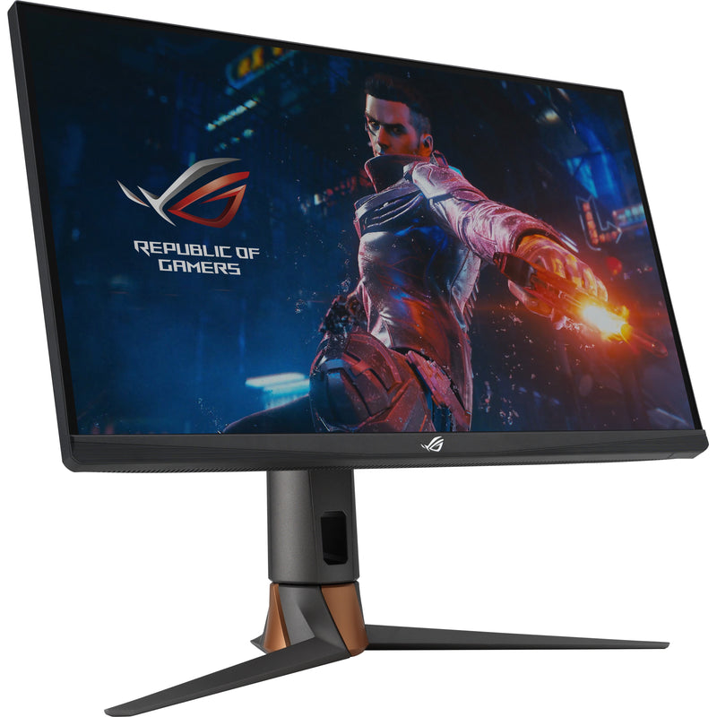 ASUS ROG Swift monitor displaying vibrant gaming scene with G-SYNC technology