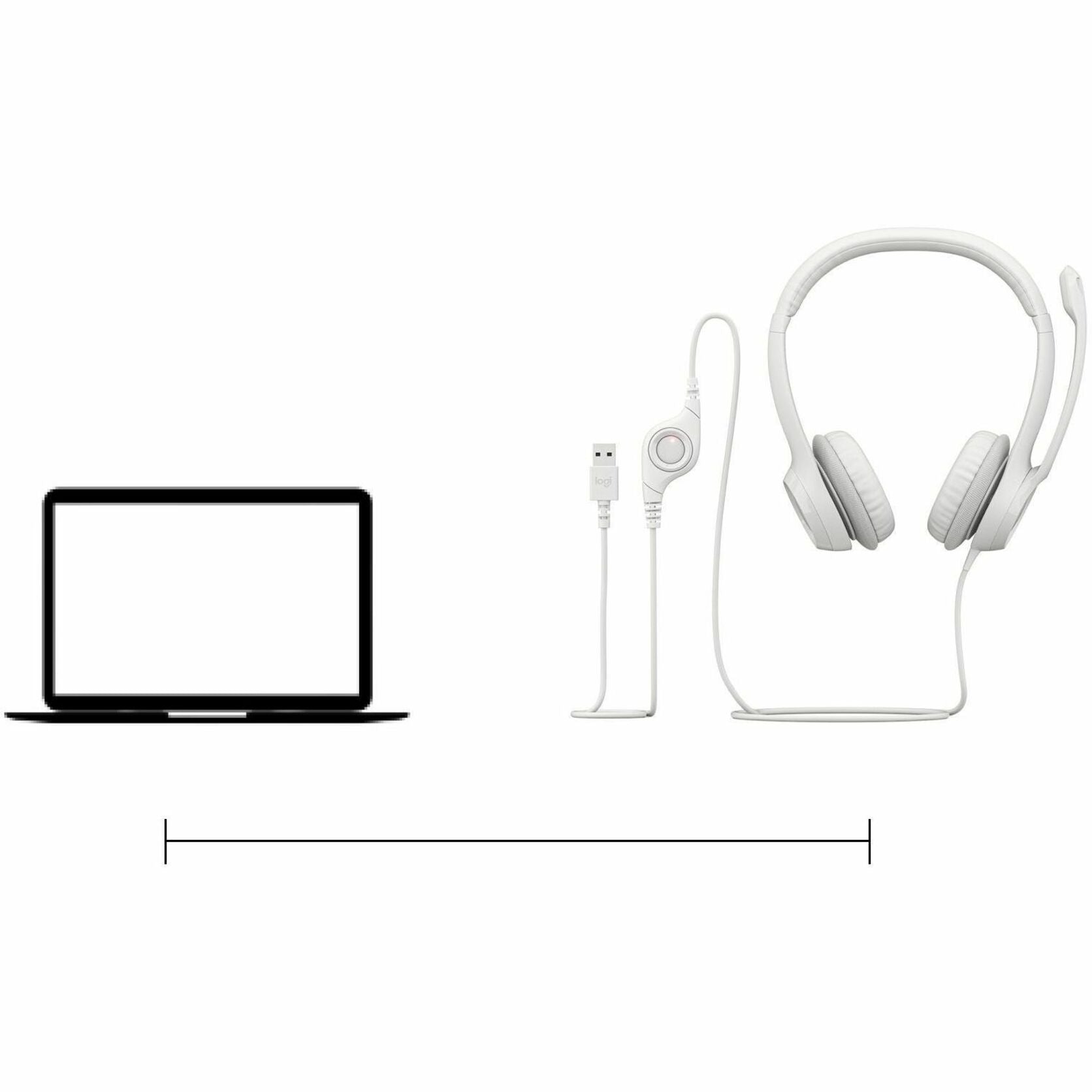 Logitech 981-001285 H390 USB-A Computer Headset, Over-the-head Binaural Design, Noise Cancelling Microphone